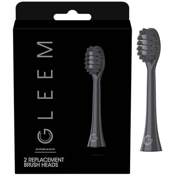 Gleem Electric Toothbrush Refill Head, 2 Count, Black +++2 PACKS ++ - Picture 1 of 2